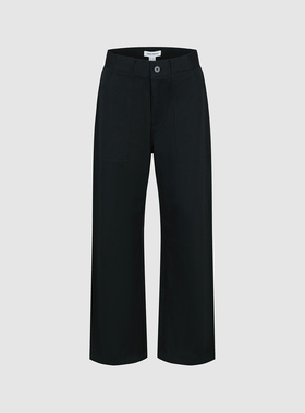 UR国内代购2025冬季女装休闲简约日常通勤九分弯刀裤UYY660004