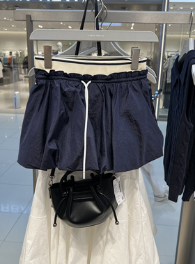 UR国内代购2025春季女时尚撞色拼接系带短款半裙UYU550033/550034