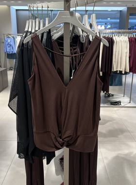 UR国内代购2025春季女装时髦设计感无袖个性超V背心UIG450005