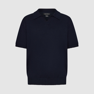 UR国内代购2026夏季男装时尚简约纯色翻领短袖针织衫UMF960020