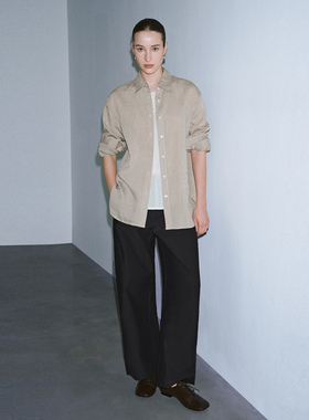 UR国内代购2026春季女气质简约日常撞色细条纹开襟衬衫UWM260019