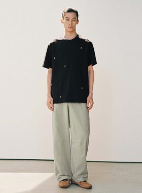 UR国内代购2026夏季男装休闲时尚小花元素圆领短袖T恤UMF460100