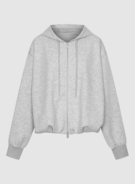 UR国内代购2025冬季女装休闲连帽抽绳褶皱收腰短款外套UYL150152