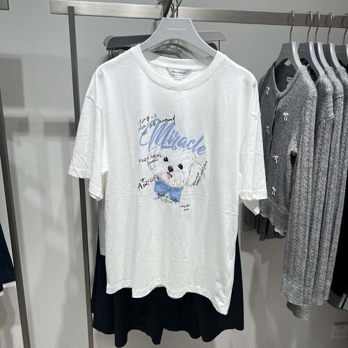UR国内代购2026夏季女装都市撞色萌宠印花圆领棉质T恤UYU460081