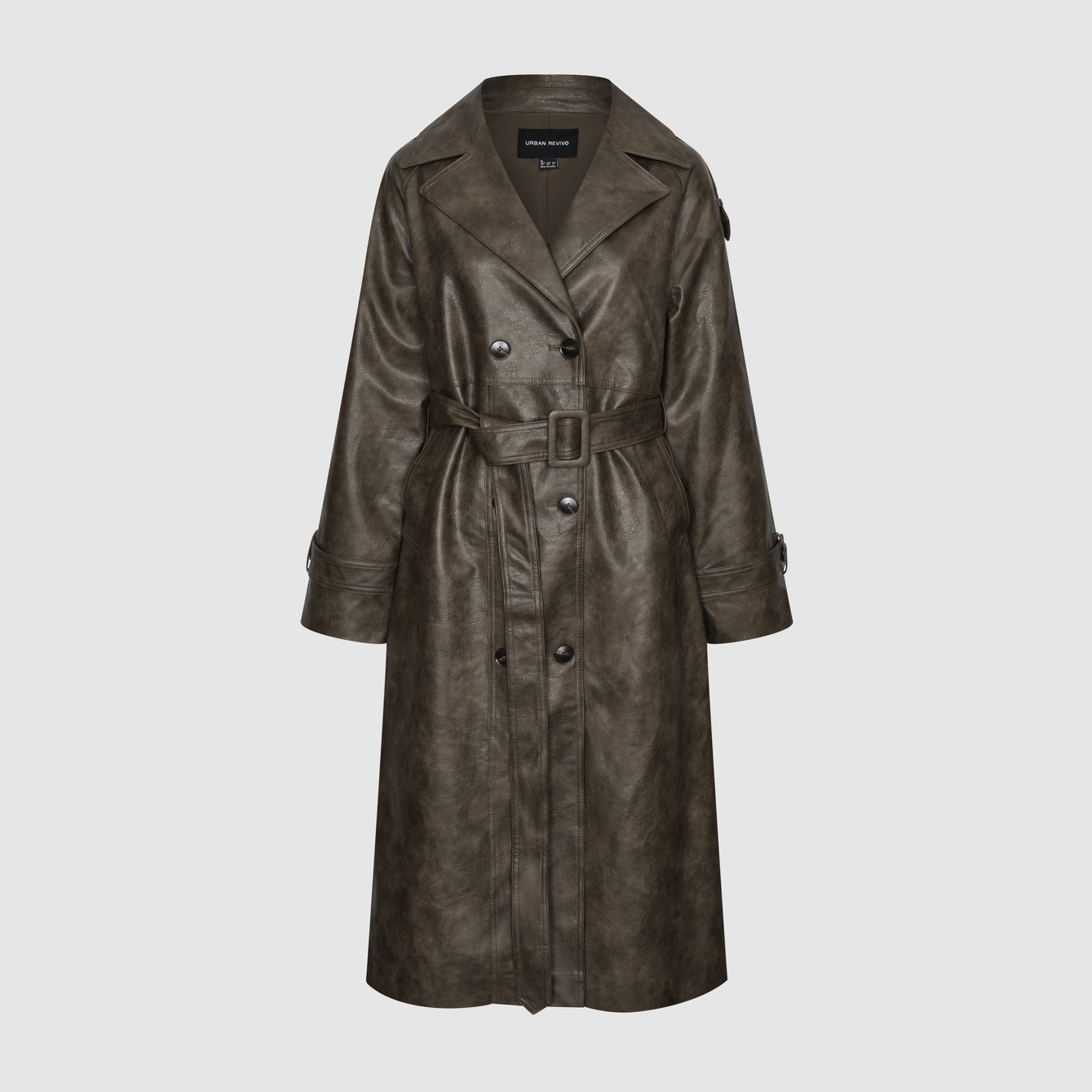 UR国内代购2025秋季女装琥珀复古流光风皮衣风衣外套UWH150059