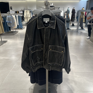 UR国内代购 男潮流复古翻领皮衣宽松皮夹克外套UUV150030 2025冬季