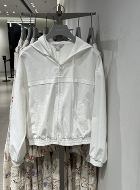 UR国内代购2025秋季女装休闲简约连帽抽绳松紧袖口外套UYL150137