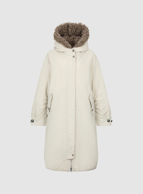 UR国内代购2025冬季女装流光风潮流连帽超宽松羽绒外套UYV150084