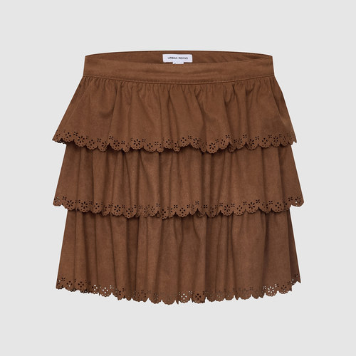 UR国内代购2025冬季女装琥珀流光风镂空蛋糕超短款半裙UYU560001