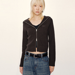 针织开衫 女琥珀流光风潮流披肩短款 UYV950114 2025冬季 UR国内代购