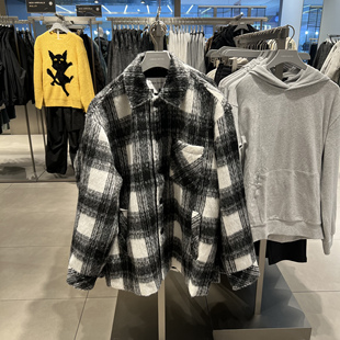 时尚 男装 潮流休闲撞色格纹夹克外套UUY150007 2025冬季 UR国内代购