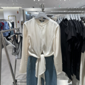 衬衫 UR国内代购 ULU250004 简约气质优雅飘带长袖 罩衫 2025秋季 女装