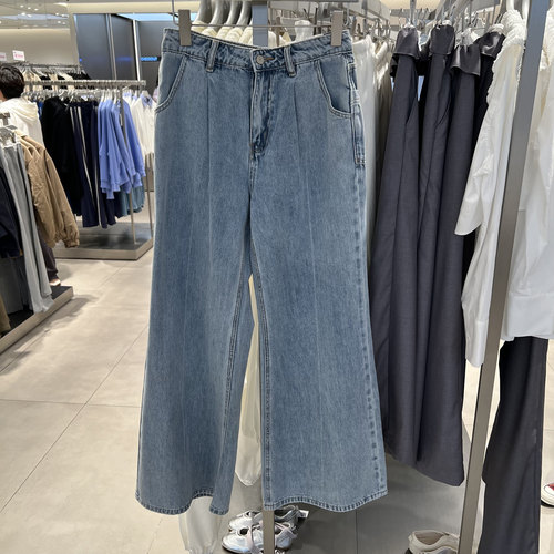 UR国内代购2025春季女装显瘦休闲时尚百搭通勤牛仔长裤UIU850004