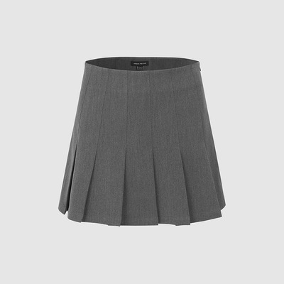 UR国内代购2025夏季女装简约气质格雷系百褶A字半裙UWJ550032