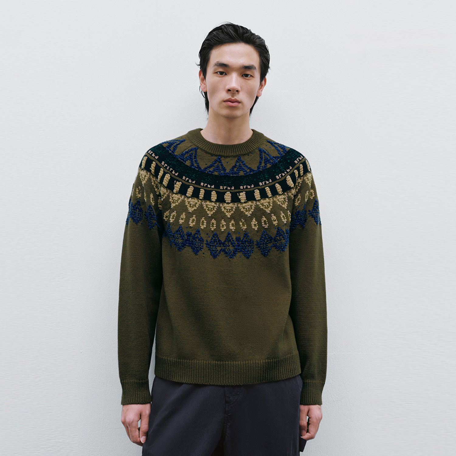 UR国内代购2025冬季男装琥珀流光风复古费尔岛针织衫UML950049