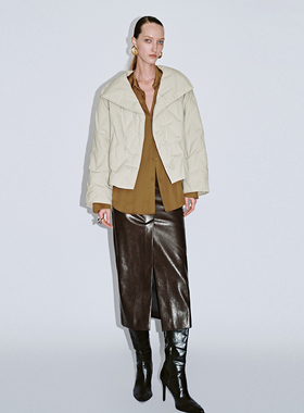 UR国内代购2025冬季女时尚插肩袖立领羽绒外套UWG150053/150052