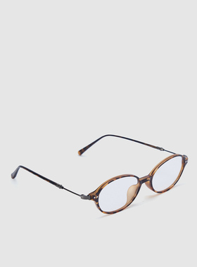 UR国内代购2025秋季女士时髦复古金属圆框玳瑁纹眼镜UAYA50235