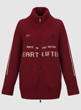 UR国内代购2026春季女装潮流复古运动风立领针织开衫UYV960004