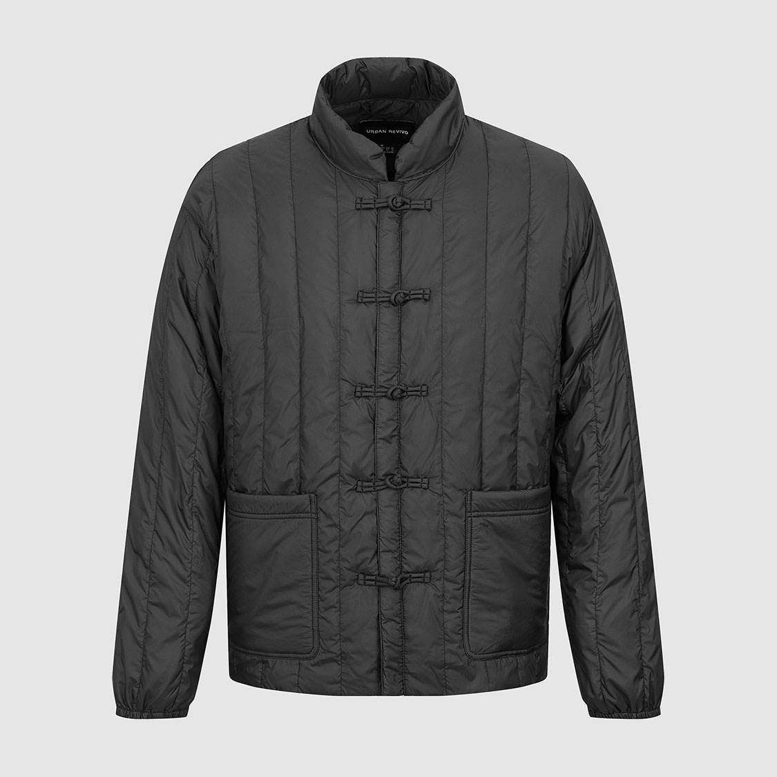 UR国内代购2025冬季男装时尚复古休闲盘扣立领羽绒服UMF150085