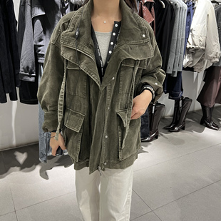 休闲工装 女装 风多口袋超宽松外套UWJ150113 2025冬季 UR国内代购