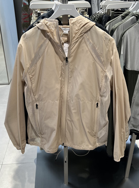 UR国内代购2025春季男装户外休闲拼接抽绳连帽夹克外套UMN150002