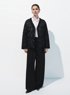 UR国内代购2025冬季女装简约气质小香菱格绗缝羽绒外套UWM150043