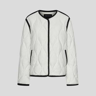 UR国内代购2025冬季女时尚魅力简约撞色边绗缝羽绒外套UWG150162