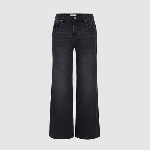 UR国内代购2025秋季女装复古丹宁水洗猫须喇叭牛仔长裤UYB850005