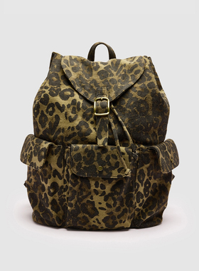 UR国内代购2025秋季女士时尚潮流琥珀流光风豹纹背包UAYB50201