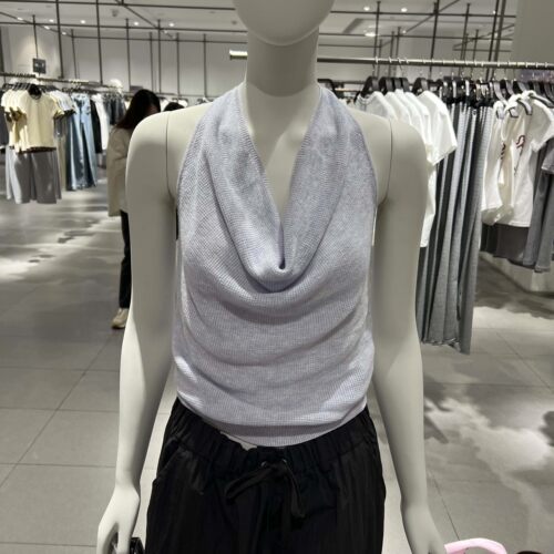 UR国内代购2026夏季女装潮流挂脖荡领扭绳背心针织衫UYV960039