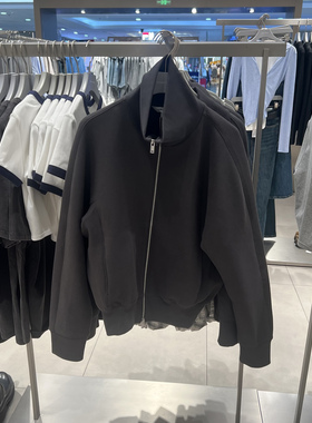 UR国内代购2025秋季女装休闲简约立领双拉链宽松外套UYY150101