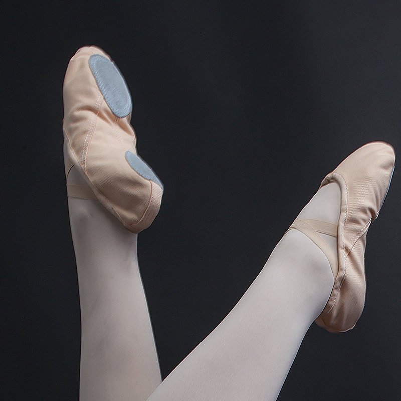 芭蕾舞鞋成人男女 儿童舞蹈鞋 帆布女童猫爪鞋 软底透气练功鞋