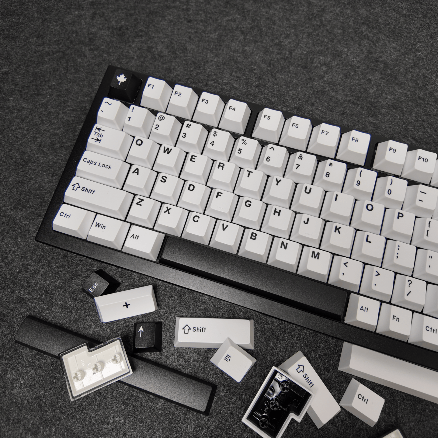 大叶新品BOW配色原厂带个性163键小全套键帽ABS材质百搭款客制化