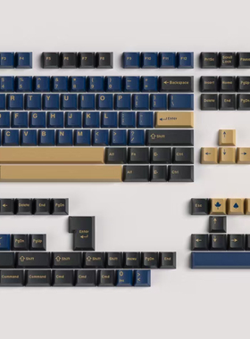大叶蓝武士Cherry Keycap原厂高度键帽ABS材质二色163键机械键帽