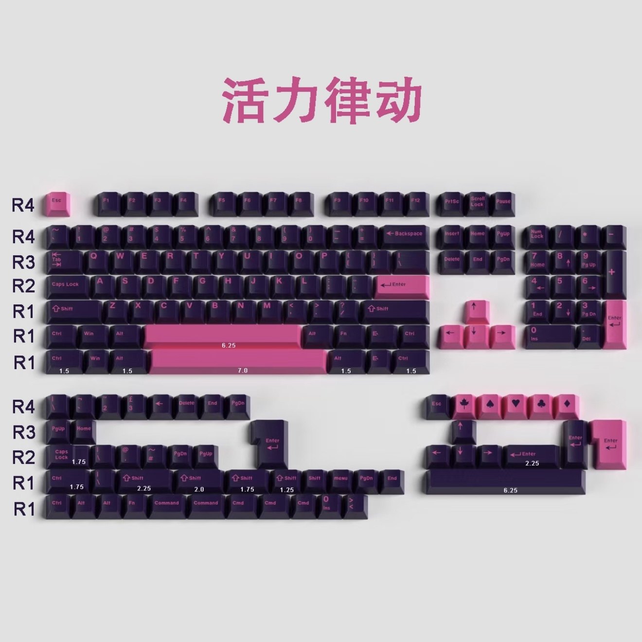 GMK客制化活力律动二色大叶樱桃CHERRY高度163键ABS防打油材质,电脑硬件/显示器/电脑周边,键帽,淘宝优惠券,粉丝福利购,淘宝优惠卷