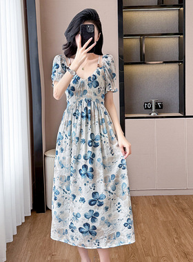 prfs9300沙滩海边度假长裙2025春季新款法式气质显瘦收腰连衣裙