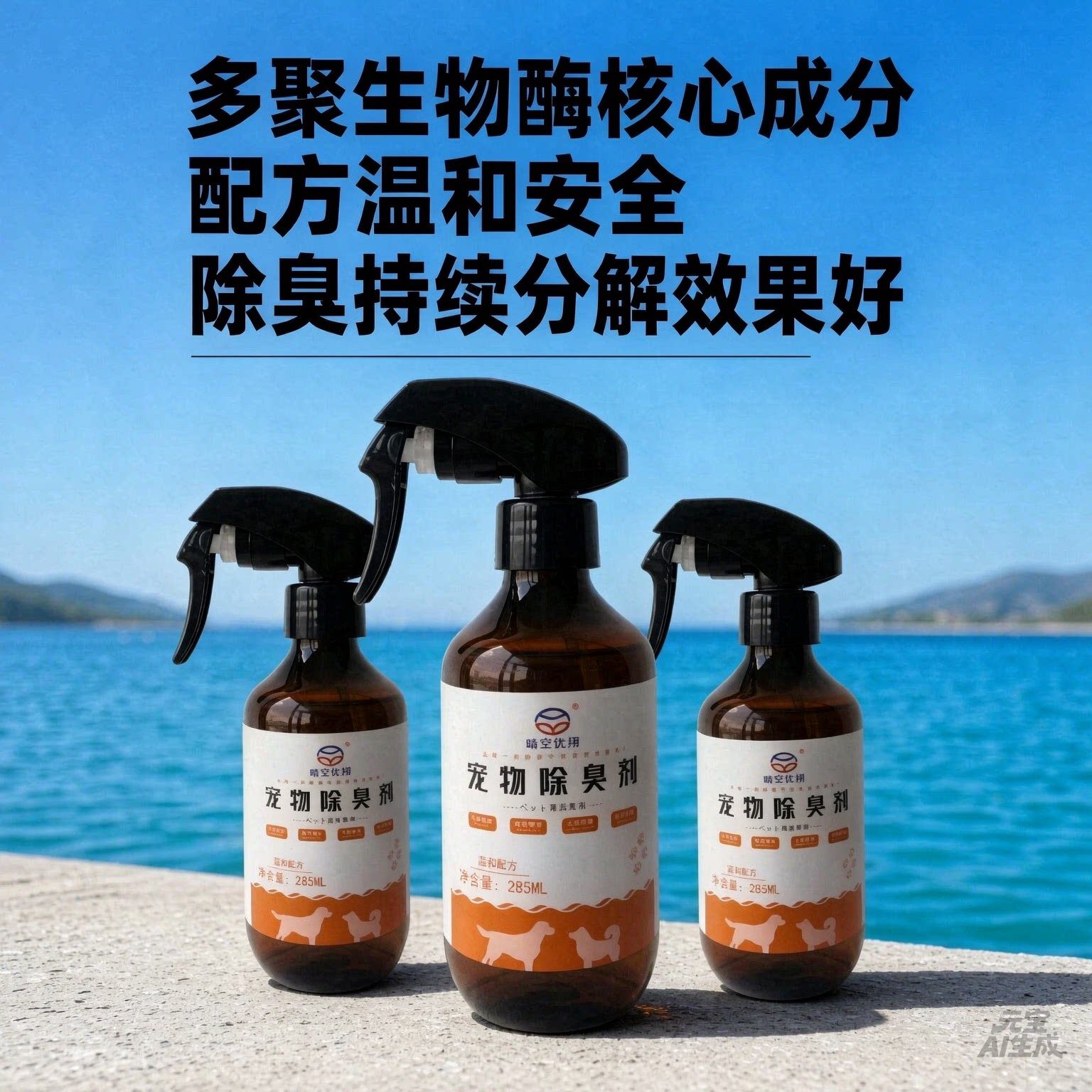 晴空优栩猫狗除臭除菌剂持久净化