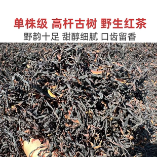2025云南古树野生红茶单株级高杆古树晒红散装200克