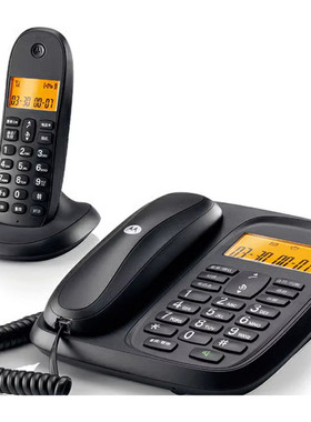 摩托罗拉cl101c 数字无绳电话机 办公子母机 家用无线座机 一拖一