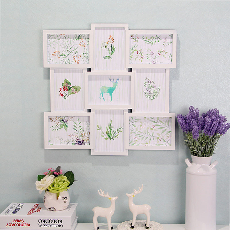 洗照片欧式家庭儿童7寸简约艺术组合连体相框挂墙照片墙家饰包邮