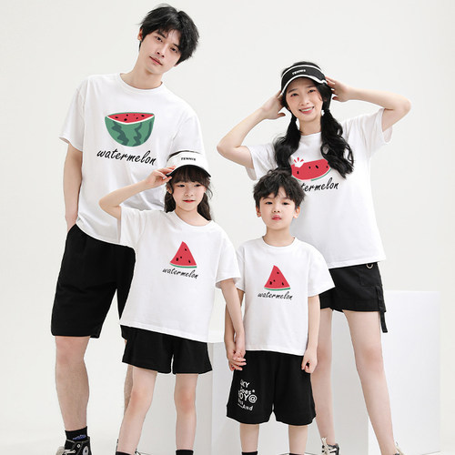 2025新年款亲子服纯棉短袖T恤