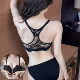 高档蕾丝前扣美背内衣女聚拢加厚小胸罩无钢圈收副乳性感文胸套装