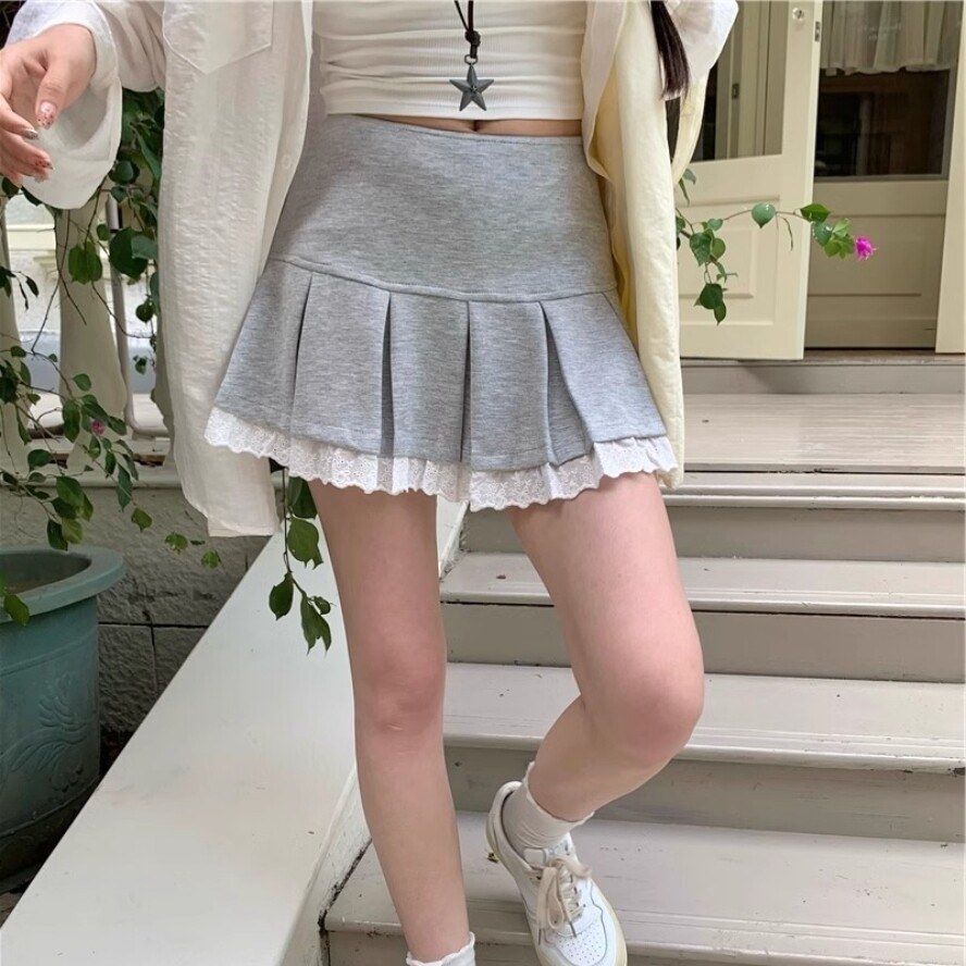 韩版运动百褶打底裙子女春秋夏季图片