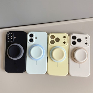 适用于iphone17pro磁吸液态硅胶防摔手机壳promax配套支架保护套