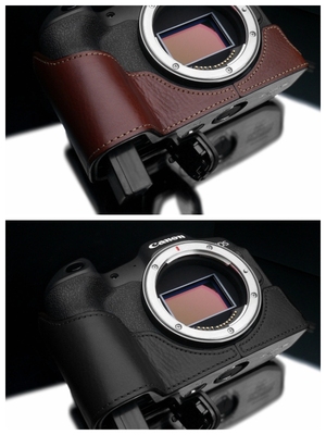 韩国Gariz 佳能 EOSR8/EOSRP金属底相机套 半身真皮套