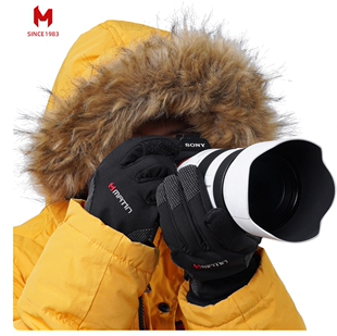 马田防水摄影手套露指触屏 防滑防风防寒保暖适用单反微单无人机