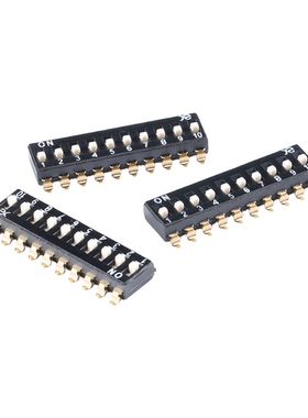 DSIC10LSGET 2.54mm间距10位高推贴片拨码开关