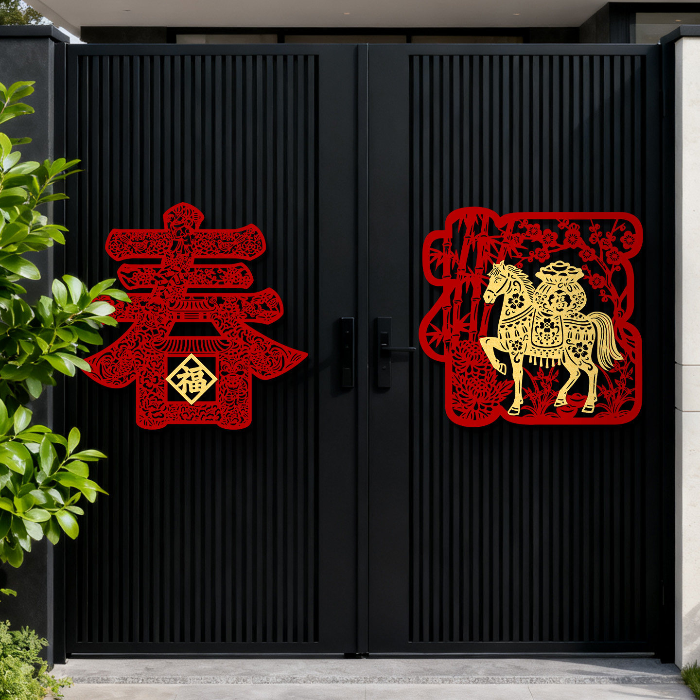 2026年新年立体福字窗花门贴装饰