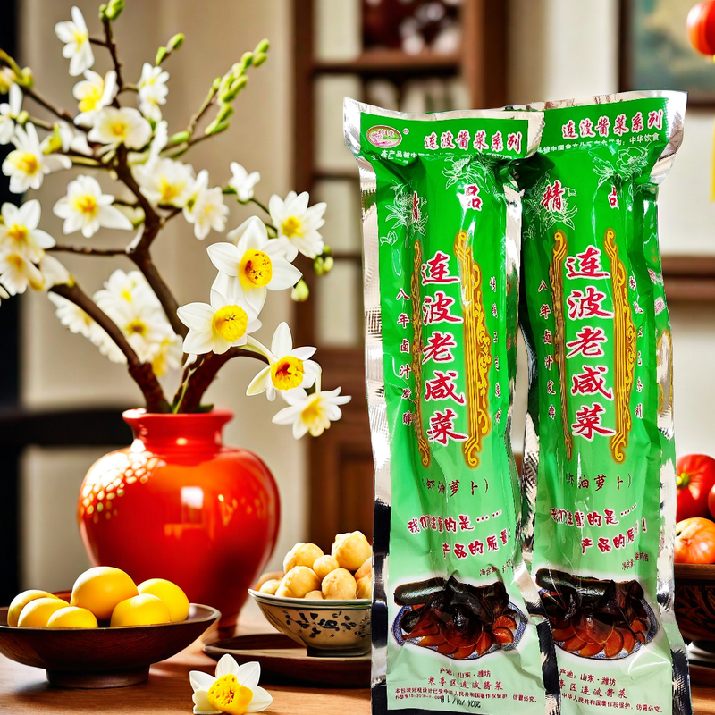 潍坊特产连波老咸菜下饭菜虾油萝卜虾油疙瘩老咸菜青萝卜咸菜