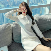 针织连衣裙女2020年新款 小个子修身 打底配大衣毛衣裙